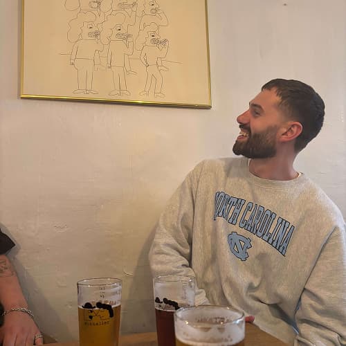 Dan at Mikkeller bar in Copenhagen